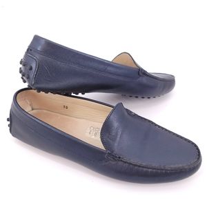 Tod's Leather Driving Loafers Shoes | Navy | 10